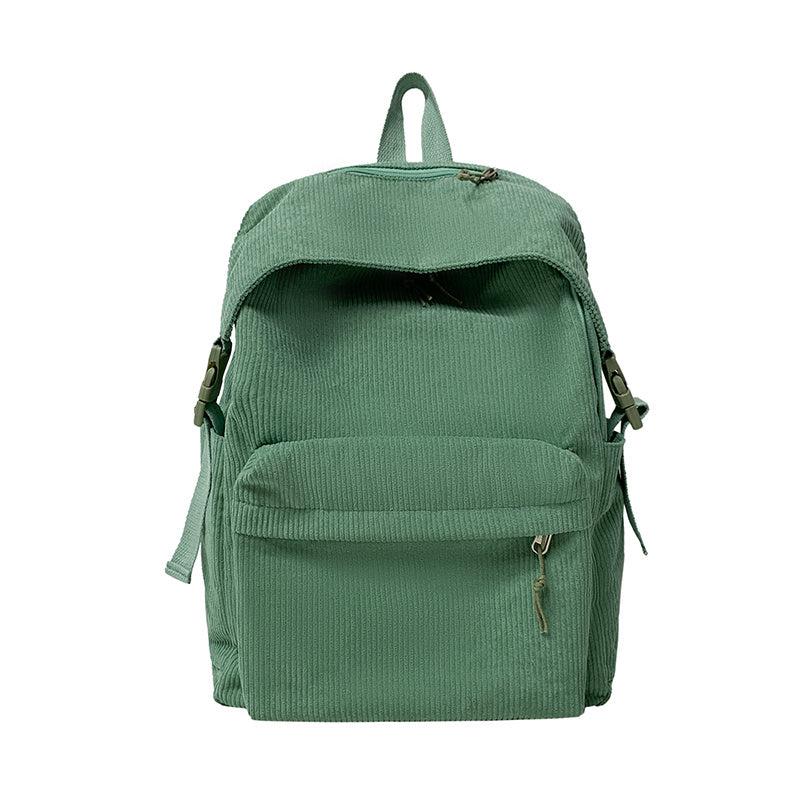 Minimalist Corduroy Winter Backpack for Teens