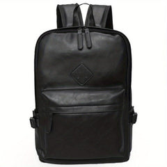 Casual PU Leather Backpack Large Capacity Retro Travel Bag