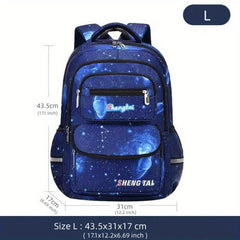 Starry Sky Pattern Backpack for Boys Large Capacity Schoolbag