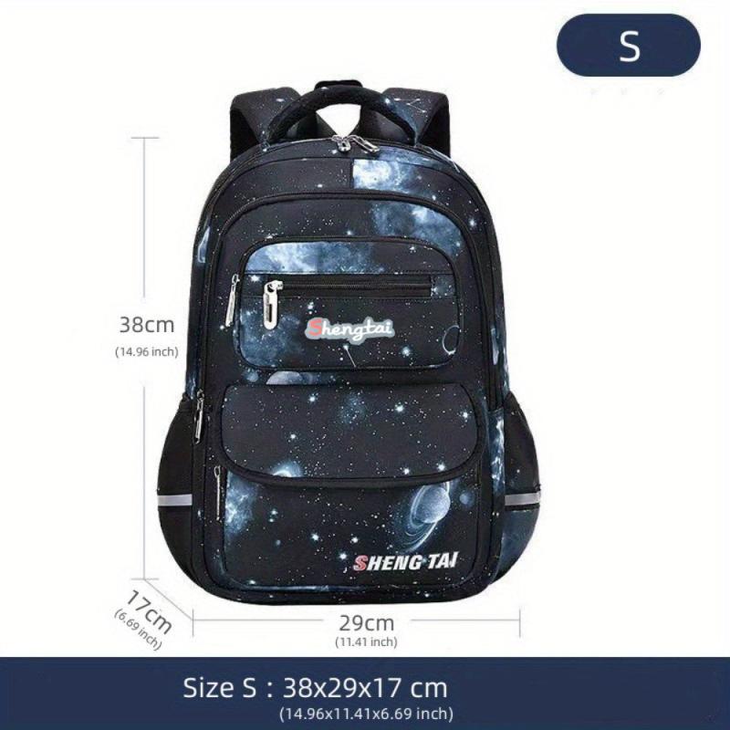 Starry Sky Pattern Backpack for Boys Large Capacity Schoolbag