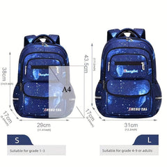 Starry Sky Pattern Backpack for Boys Large Capacity Schoolbag