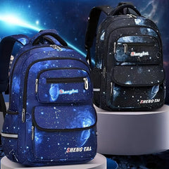 Starry Sky Pattern Backpack for Boys Large Capacity Schoolbag