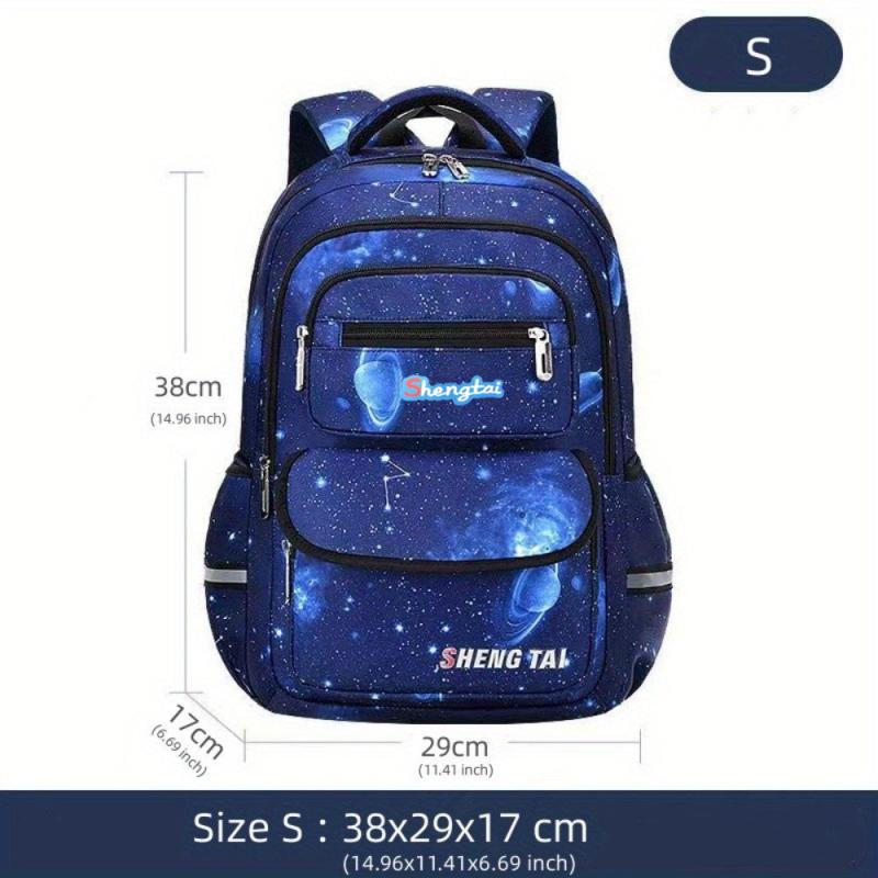 Starry Sky Pattern Backpack for Boys Large Capacity Schoolbag