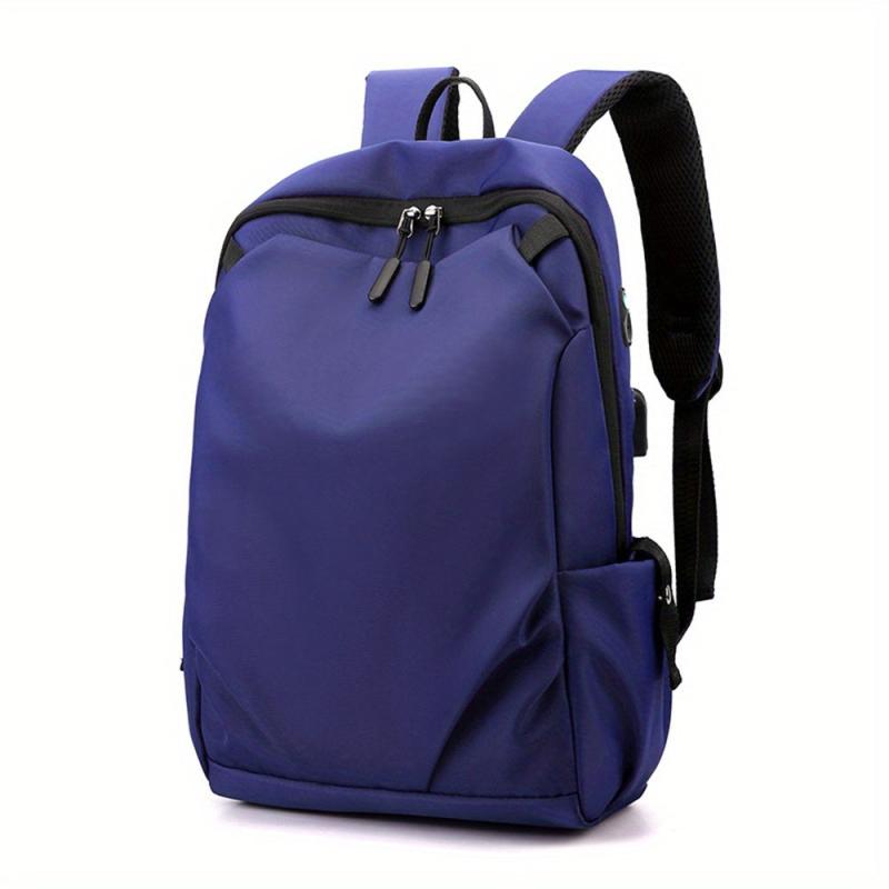 Casual Backpack USB Charging Port Computer Bag Large Capacity Travel Schoolbag