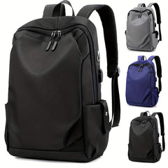 Casual Backpack USB Charging Port Computer Bag Large Capacity Travel Schoolbag