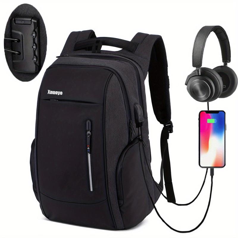 Anti Theft Travel Laptop Backpack USB Charging Port