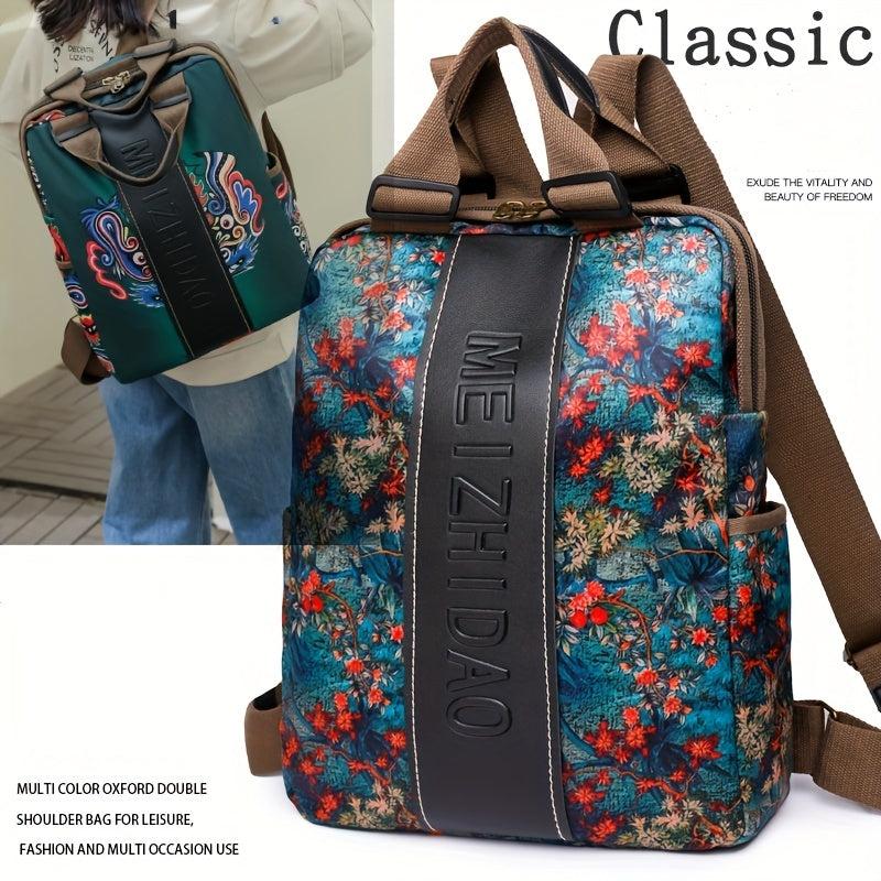 Ethnic Style Large Capacity Backpack Casual Travel Outing Bag