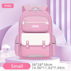 Contrast Backpack Spine Protection Backpack for Boys and Girls