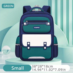 Contrast Backpack Spine Protection Backpack for Boys and Girls