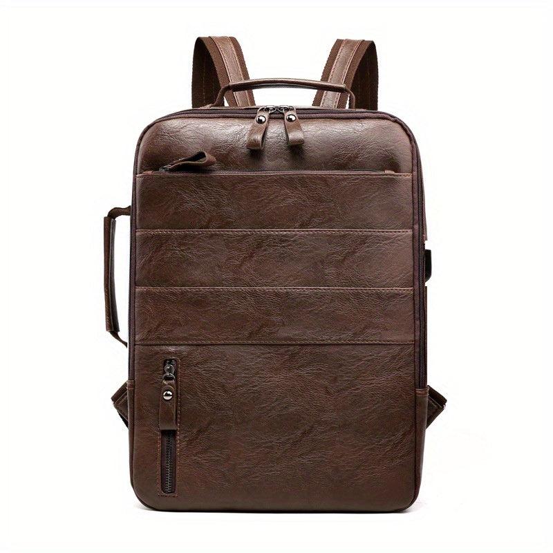 Men's Waterproof Business Computer Backpack With USB Port