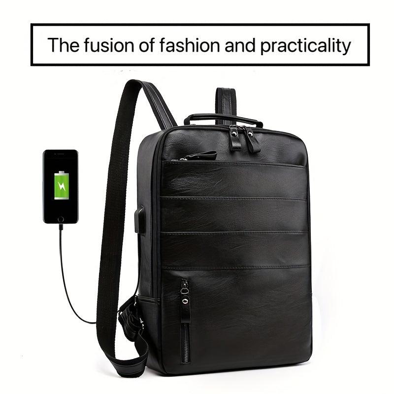 Men's Waterproof Business Computer Backpack With USB Port