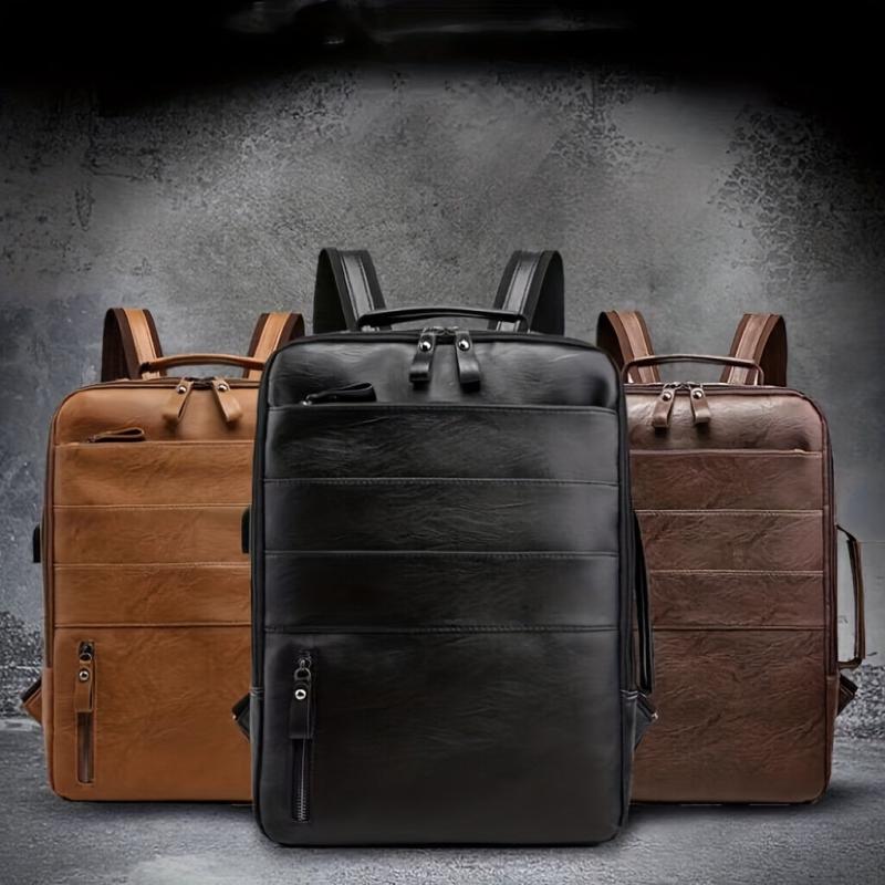Men's Waterproof Business Computer Backpack With USB Port