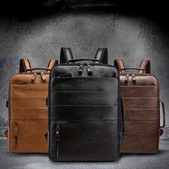 Men's Waterproof Business Computer Backpack With USB Port