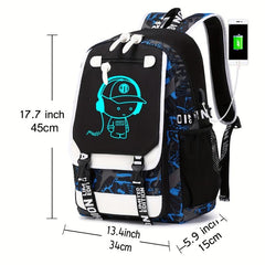 Cartoon Astronaut Student Backpack for School Life