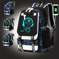 Cartoon Astronaut Student Backpack for School Life