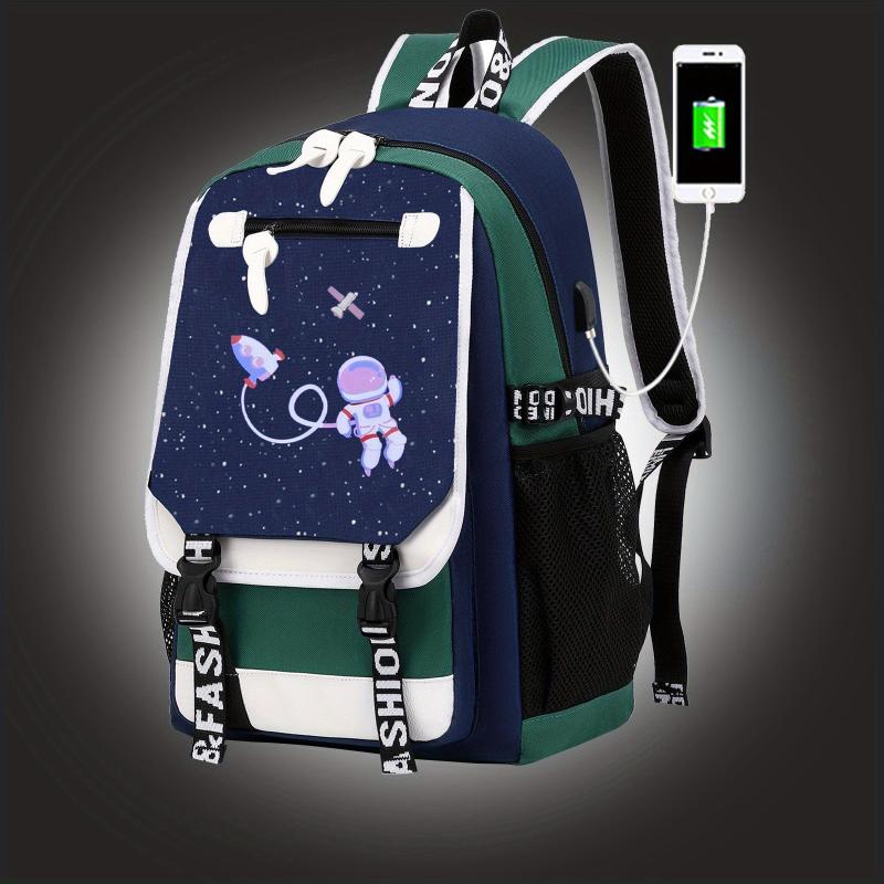 Cartoon Astronaut Student Backpack for School Life