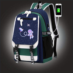 Cartoon Astronaut Student Backpack for School Life