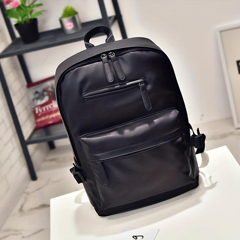 Men's PU Leather Backpack Casual Travel Computer School Bag