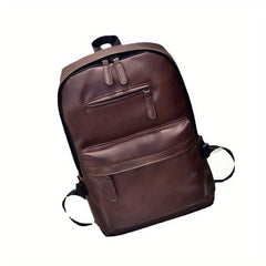 Men's PU Leather Backpack Casual Travel Computer School Bag