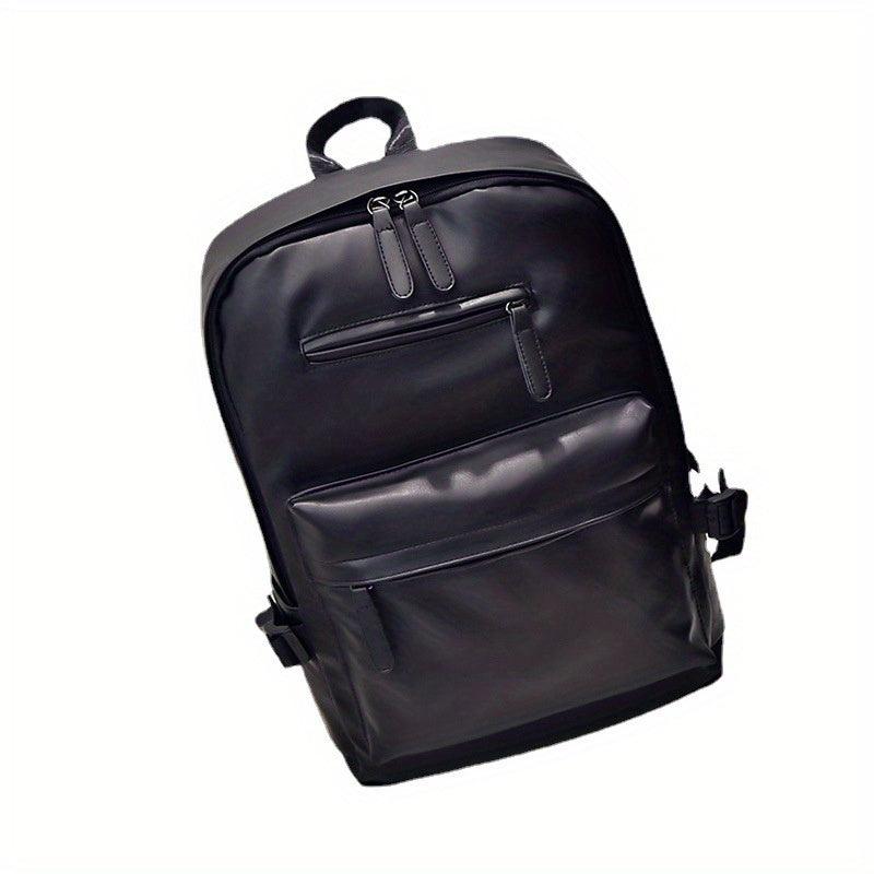 Men's PU Leather Backpack Casual Travel Computer School Bag