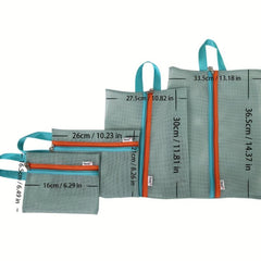 4pcs Multifunctional Travel Storage Bags Grid Finishing Bags