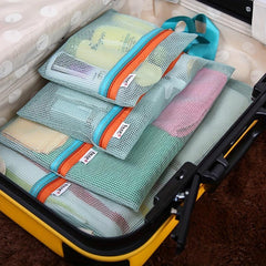 4pcs Multifunctional Travel Storage Bags Grid Finishing Bags