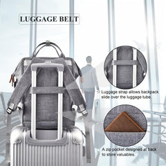 LOKASS Laptop Backpack 17.3 Inch Waterproof Business Travel Backpack