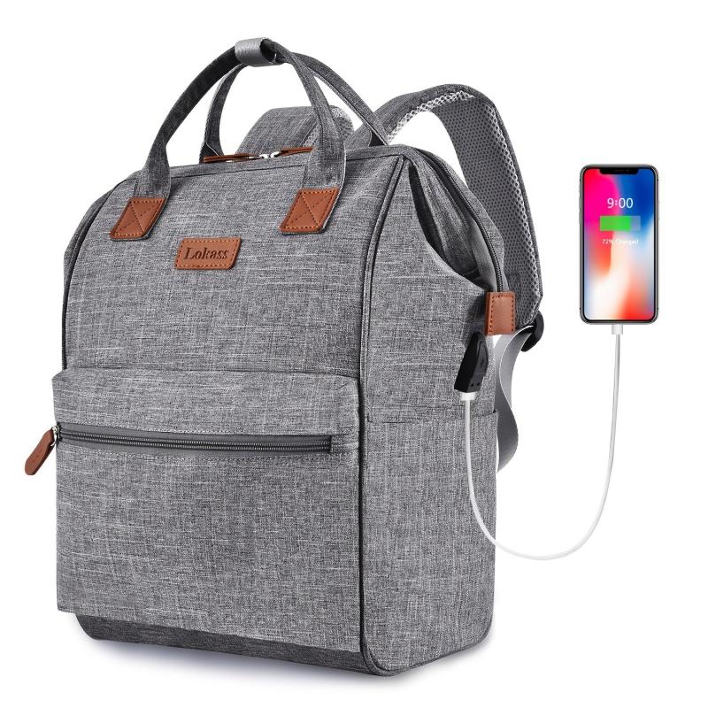 LOKASS Laptop Backpack 17.3 Inch Waterproof Business Travel Backpack