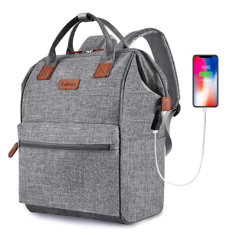 LOKASS Laptop Backpack 17.3 Inch Waterproof Business Travel Backpack