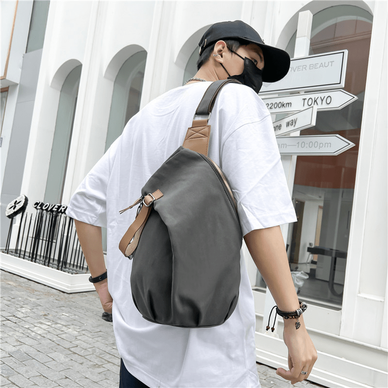 Large Capacity Shoulder Bag Casual Chest Bag For Men Travel Work Messenger Bag