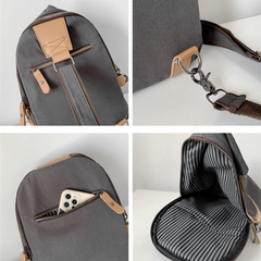 Large Capacity Shoulder Bag Casual Chest Bag For Men Travel Work Messenger Bag