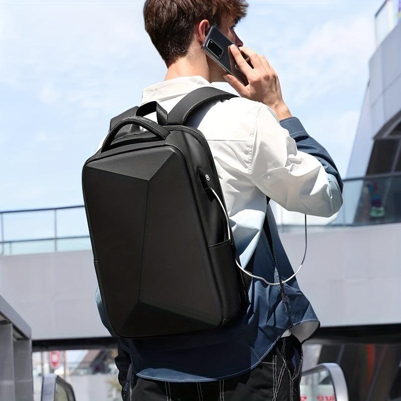 Large Capacity Casual Backpack USB Charging Port Travel Business Bag