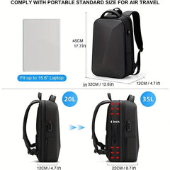 Large Capacity Casual Backpack USB Charging Port Travel Business Bag