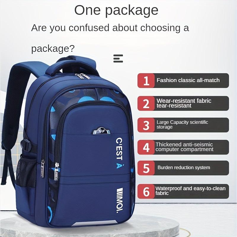 Waterproof Children's Bookbag Boys Schoolbag Glow In The Dark Backpack
