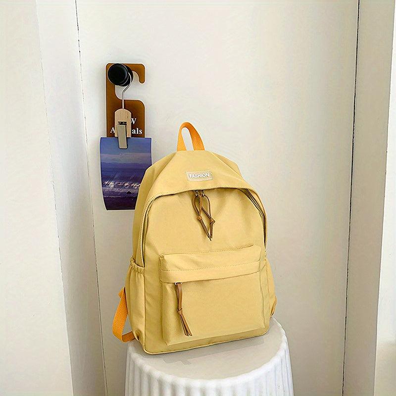 Casual Solid Backpack Classic Backpack Schoolbag Travel Bag