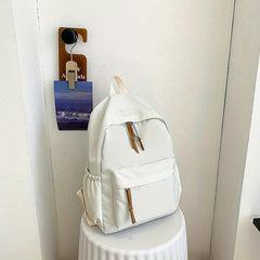 Casual Solid Backpack Classic Backpack Schoolbag Travel Bag