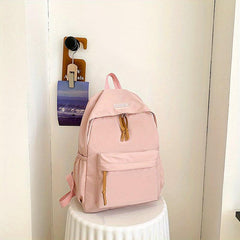 Casual Solid Backpack Classic Backpack Schoolbag Travel Bag