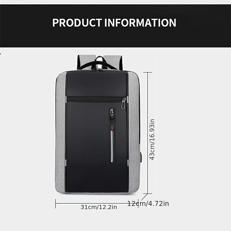 Men's Backpack With USB Charging Port Lightweight Stylish Laptop Backpack