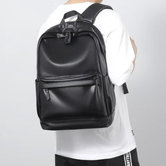 Large Capacity PU Leather Shoulder Backpack