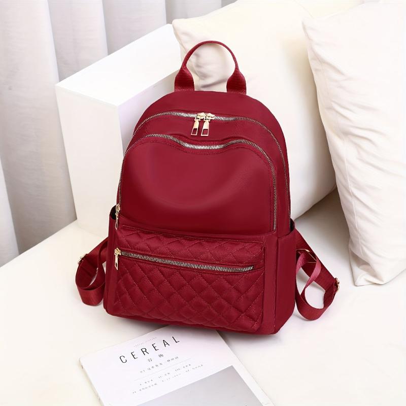 Argyle Quilting Backpack Casual Travel Commuting Backpack