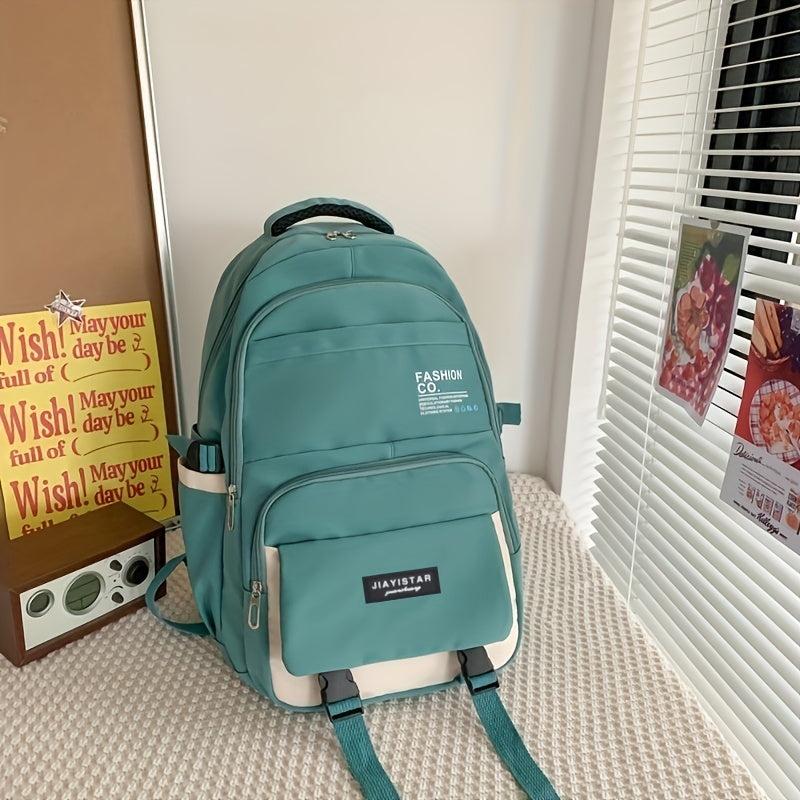 Contrast Large Capacity Student Schoolbag High School Student Backpack