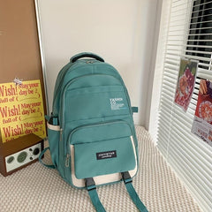 Contrast Large Capacity Student Schoolbag High School Student Backpack