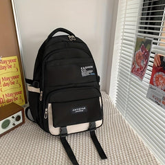 Contrast Large Capacity Student Schoolbag High School Student Backpack