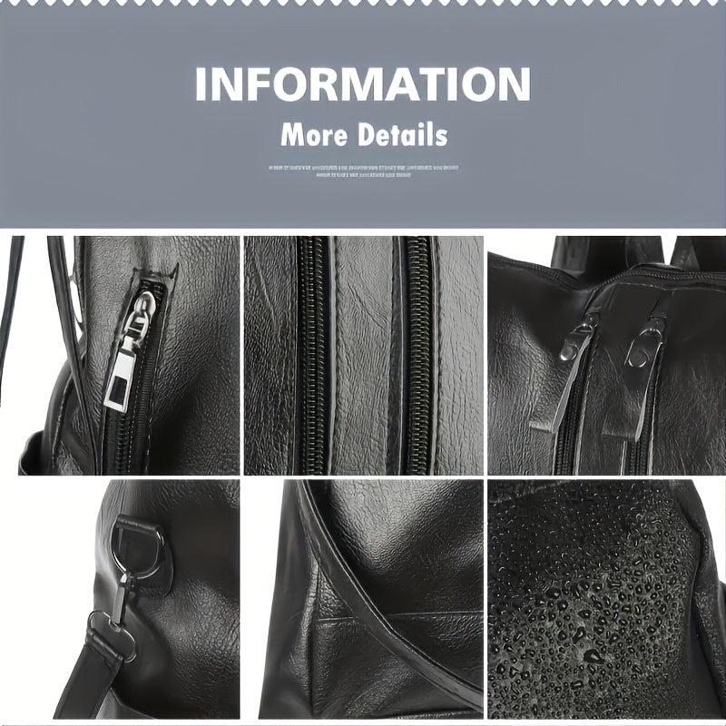 Casual Double Zipper Backpack Waterproof School Bag