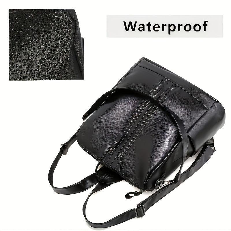 Casual Double Zipper Backpack Waterproof School Bag