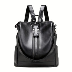 Casual Double Zipper Backpack Waterproof School Bag