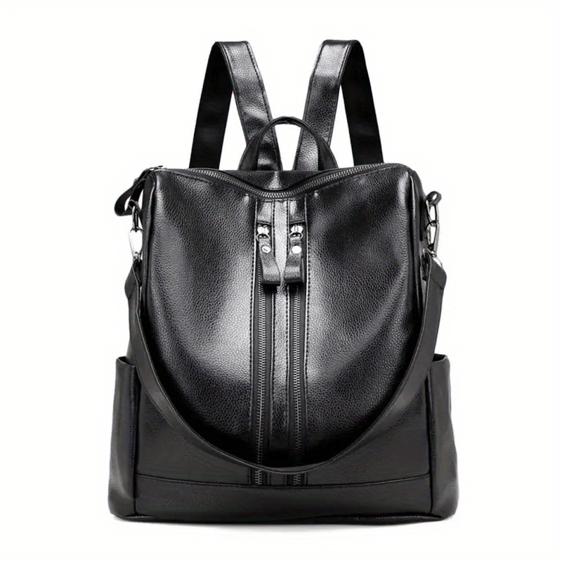 Casual Double Zipper Backpack Waterproof School Bag