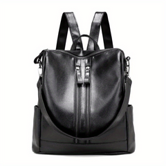Casual Double Zipper Backpack Waterproof School Bag