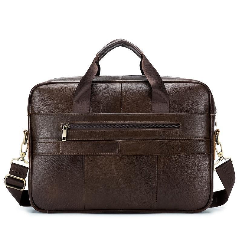 Men's Leather Briefcase Hand Shoulder Bag