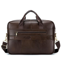 Men's Leather Briefcase Hand Shoulder Bag
